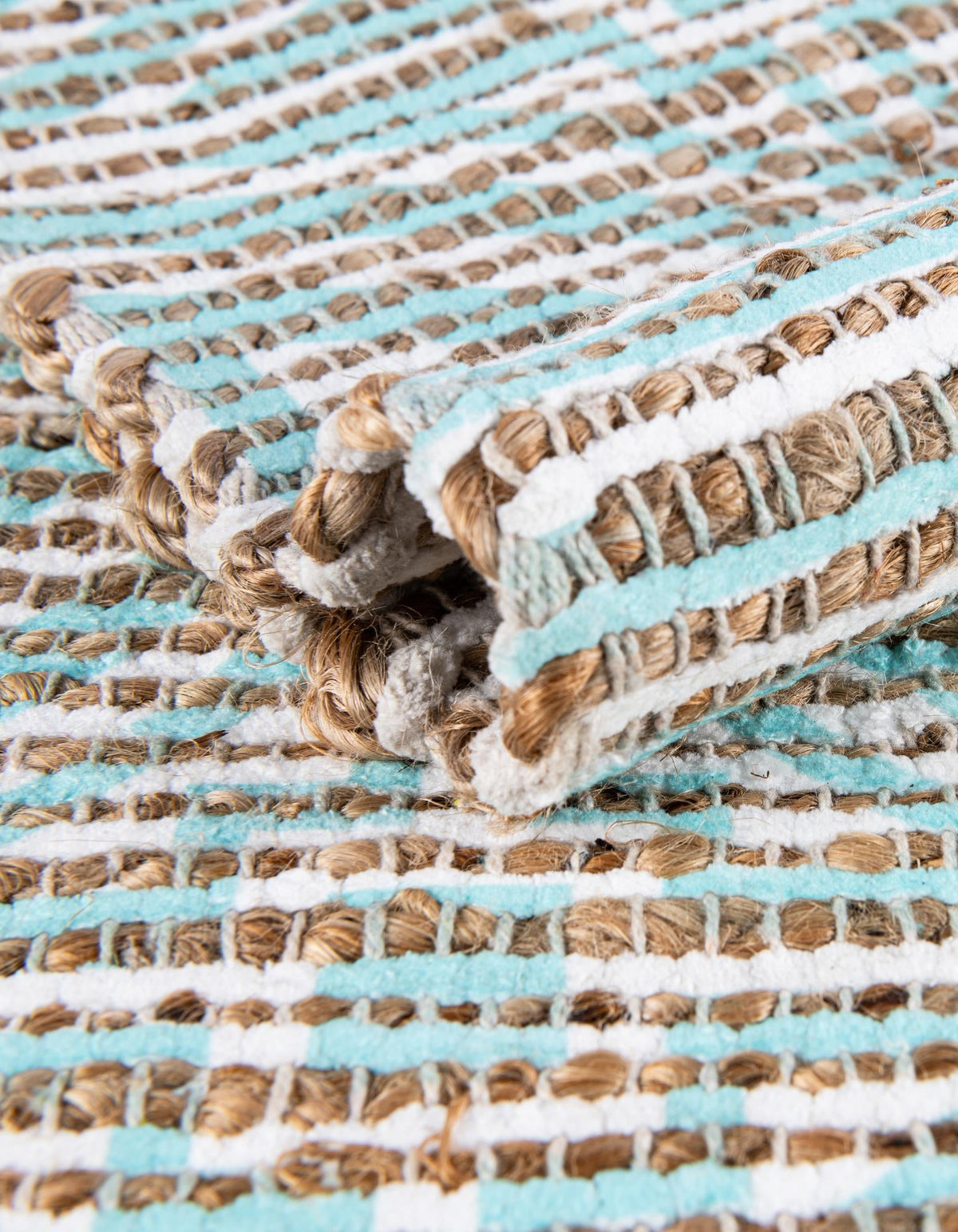 Desert Weave Jute Collection Area Rug -  Thar Rectangle Blue and Ivory  lifestyle 33