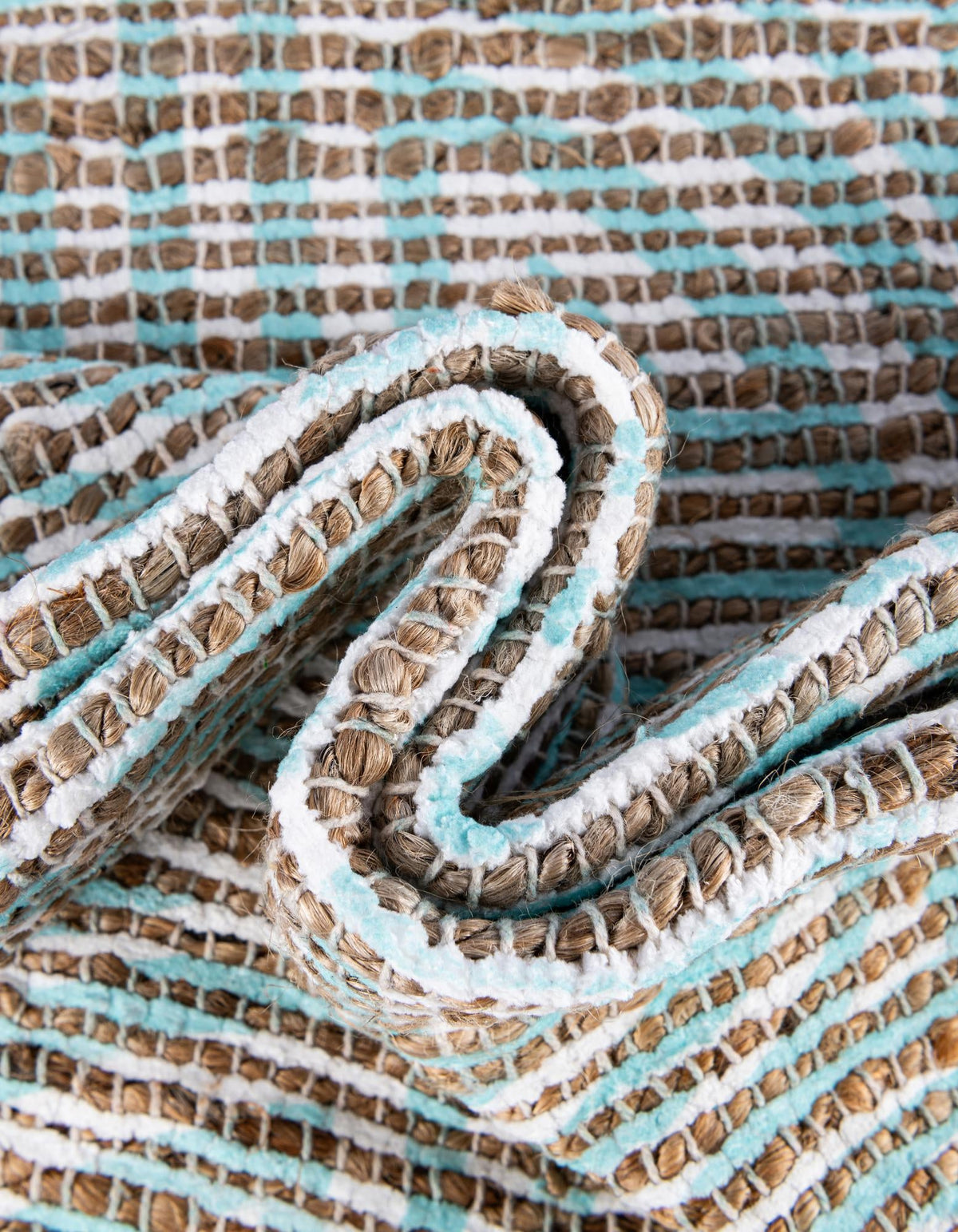 Desert Weave Jute Collection Area Rug -  Thar Rectangle Blue and Ivory  lifestyle 39