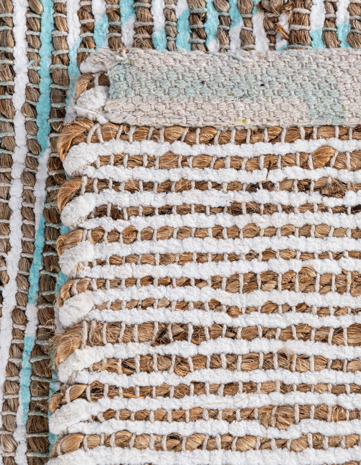 Desert Weave Jute Collection Area Rug -  Thar Rectangle Blue and Ivory  lifestyle 42