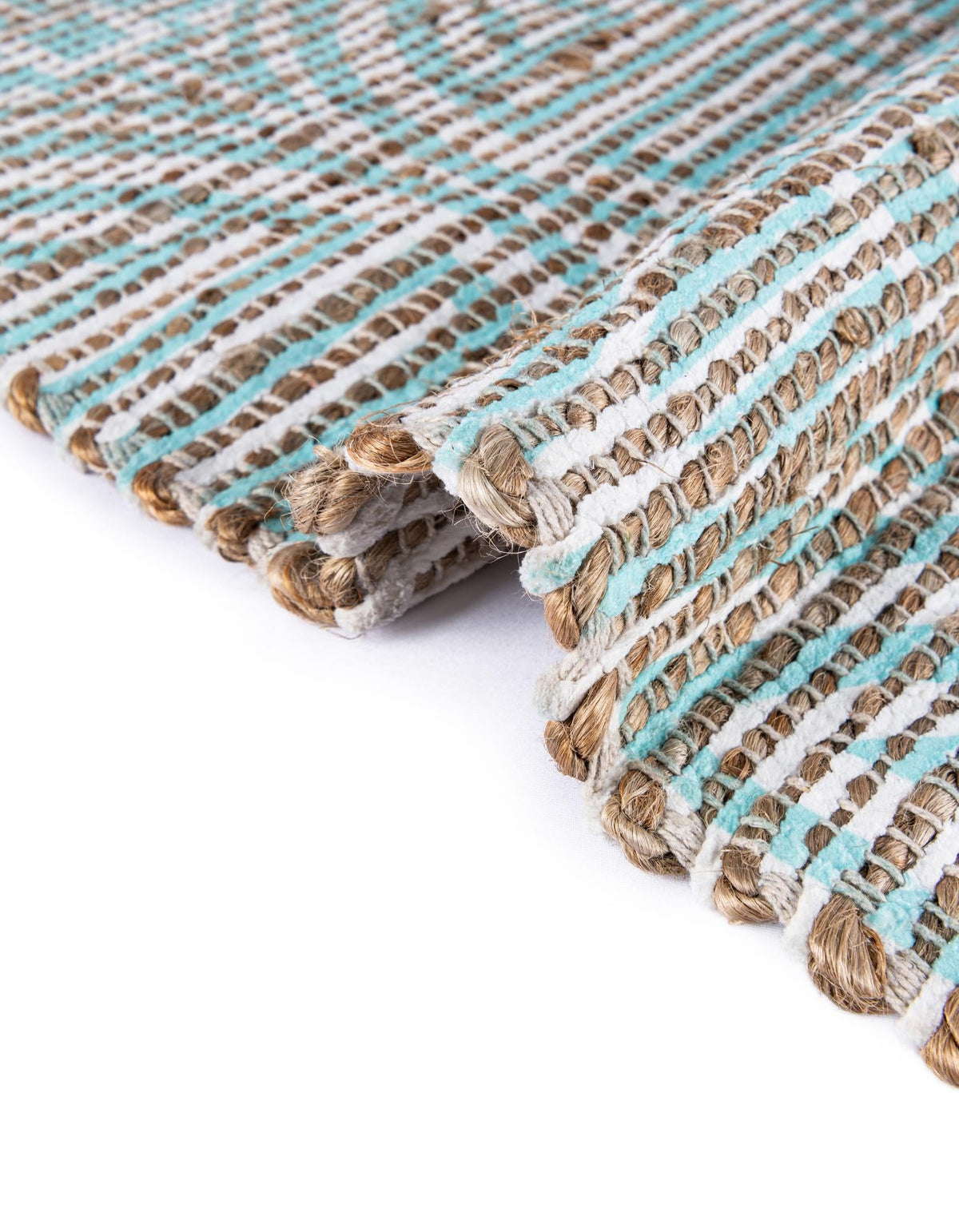 Desert Weave Jute Collection Area Rug -  Thar Rectangle Blue and Ivory  lifestyle 45