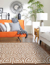 Desert Weave Jute Collection Area Rug -  Thar Rectangle Light Brown and Ivory  lifestyle 6