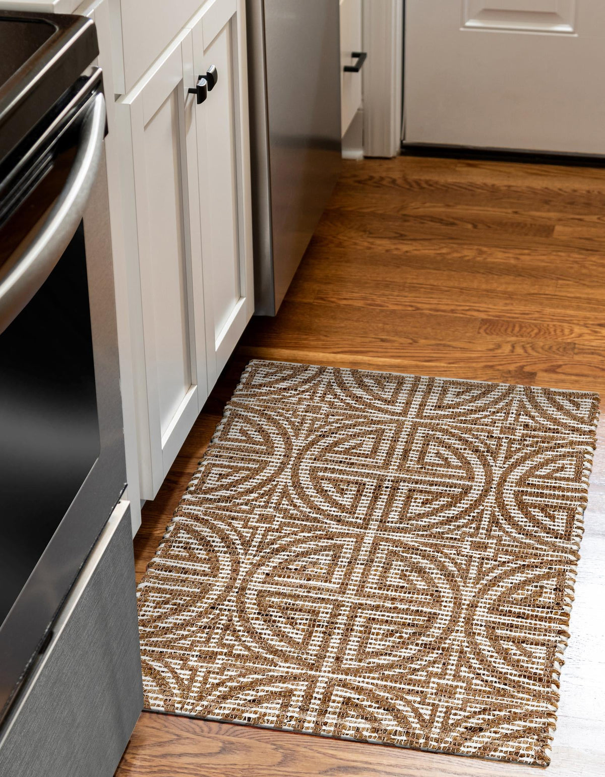 Desert Weave Jute Collection Area Rug -  Thar Rectangle Light Brown and Ivory  lifestyle 26