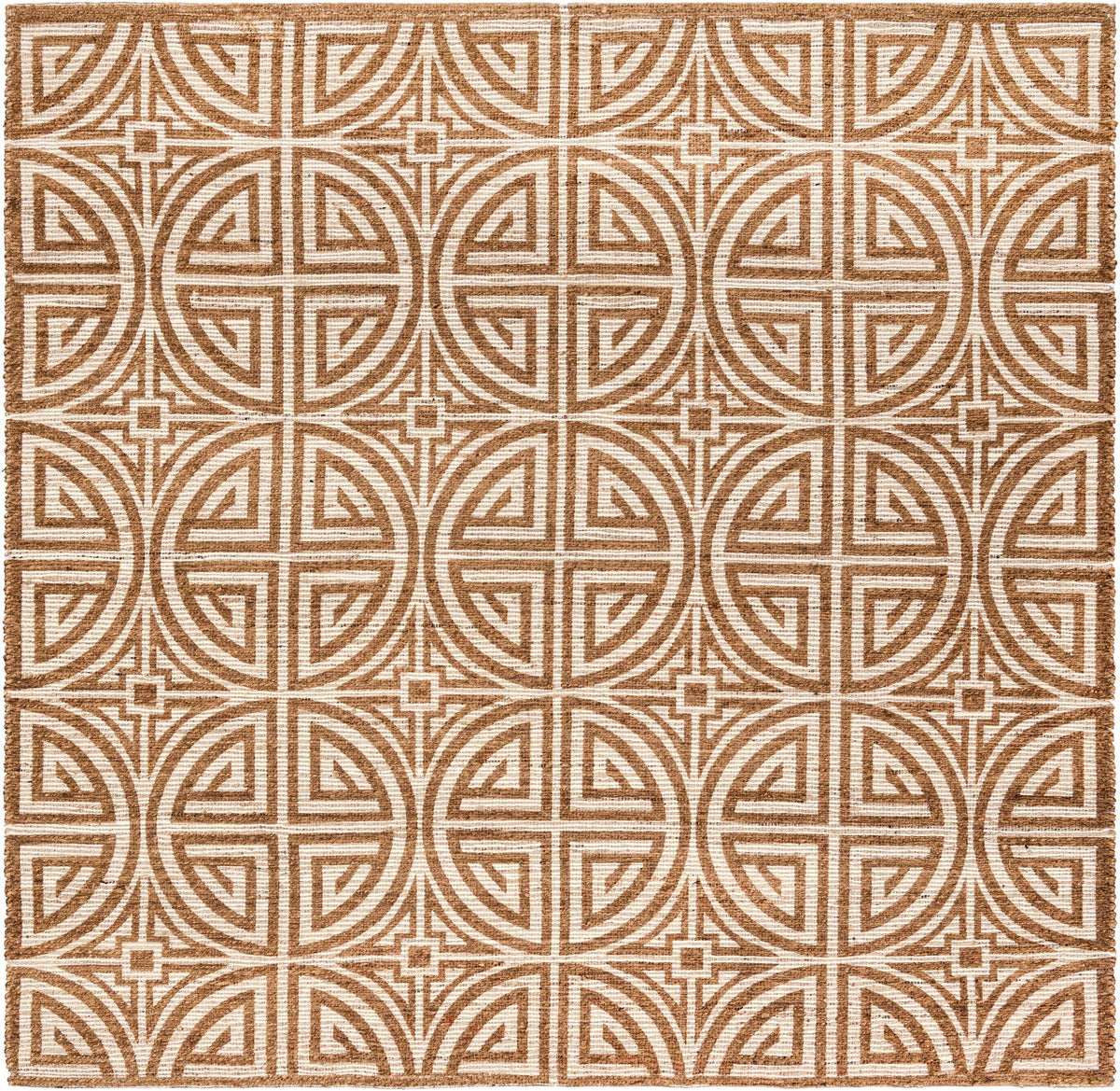 Savannah Threads Collection Area Rug -  Thar Square Light Brown and Ivory  lifestyle 132