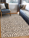 Desert Weave Jute Collection Area Rug -  Thar Rectangle Black and Ivory  lifestyle 4