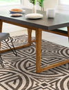 Desert Weave Jute Collection Area Rug -  Thar Rectangle Black and Ivory  lifestyle 23