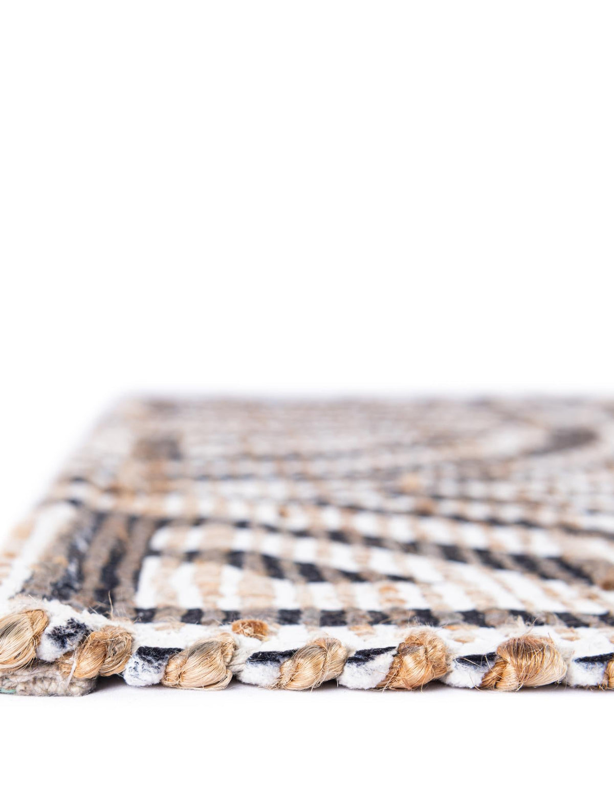 Desert Weave Jute Collection Area Rug -  Thar Rectangle Black and Ivory  lifestyle 35