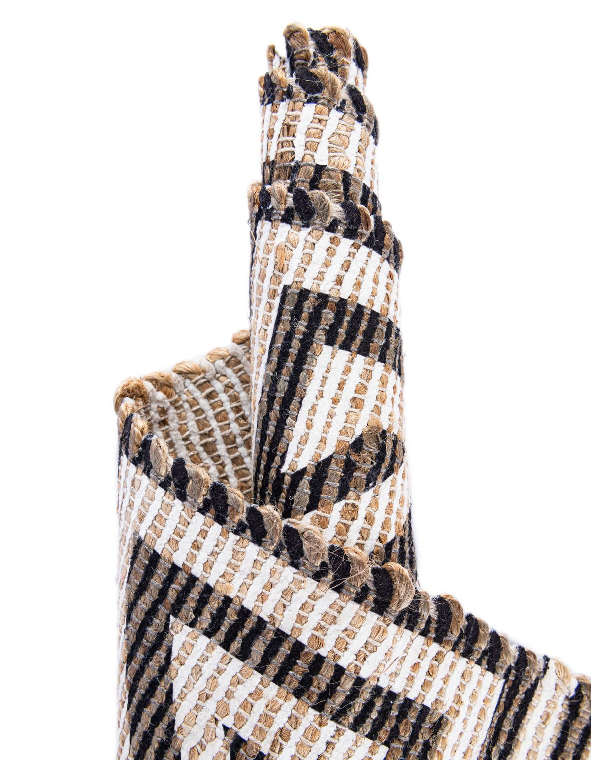 Desert Weave Jute Collection Area Rug -  Thar Rectangle Black and Ivory  lifestyle 47