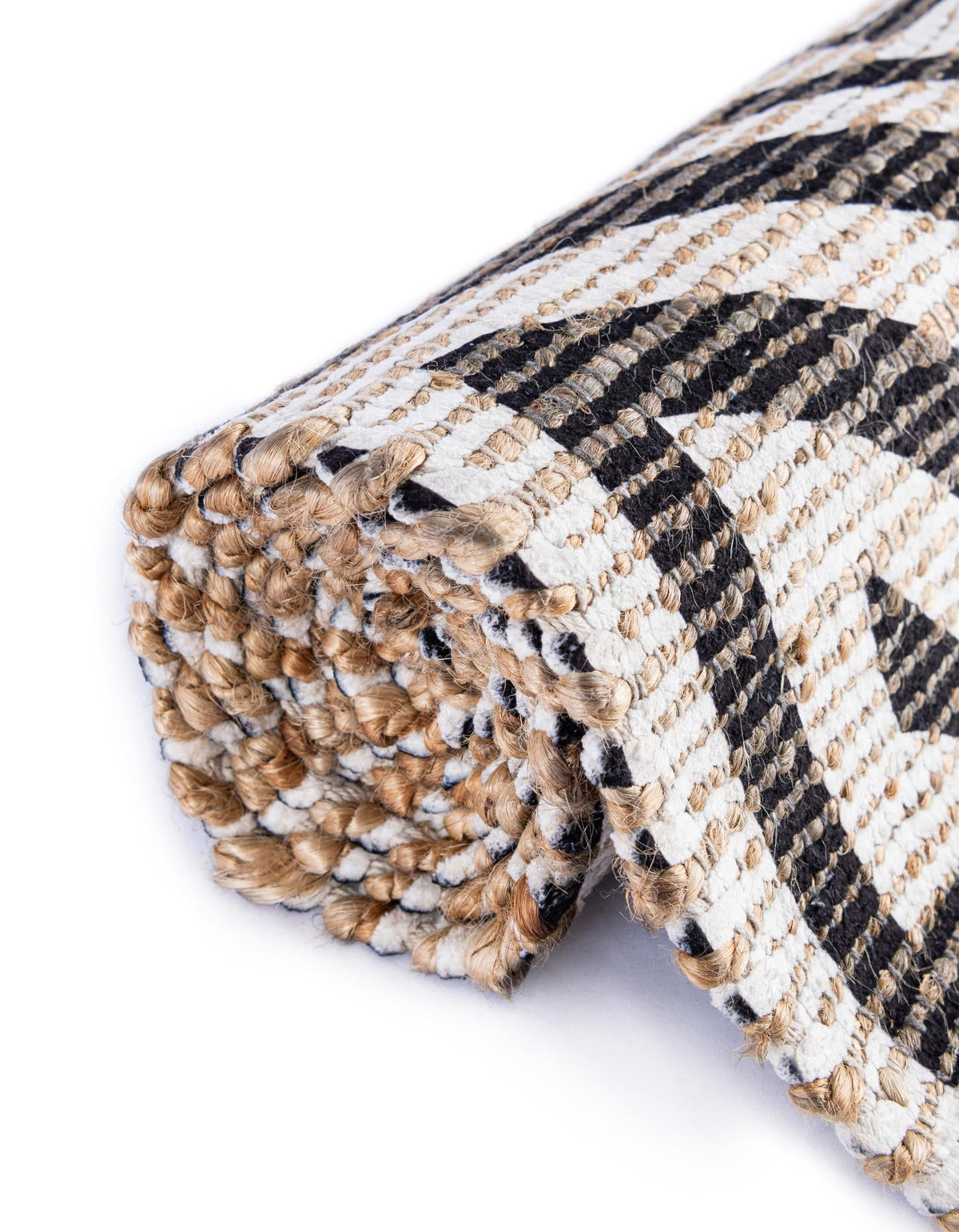 Desert Weave Jute Collection Area Rug -  Thar Rectangle Black and Ivory  lifestyle 50