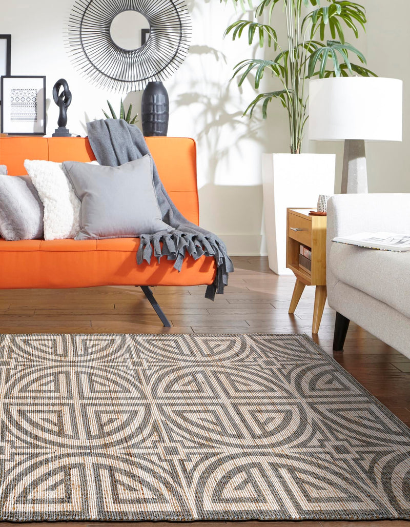 Desert Weave Jute Collection Area Rug -  Thar Rectangle Gray and Ivory  lifestyle 12