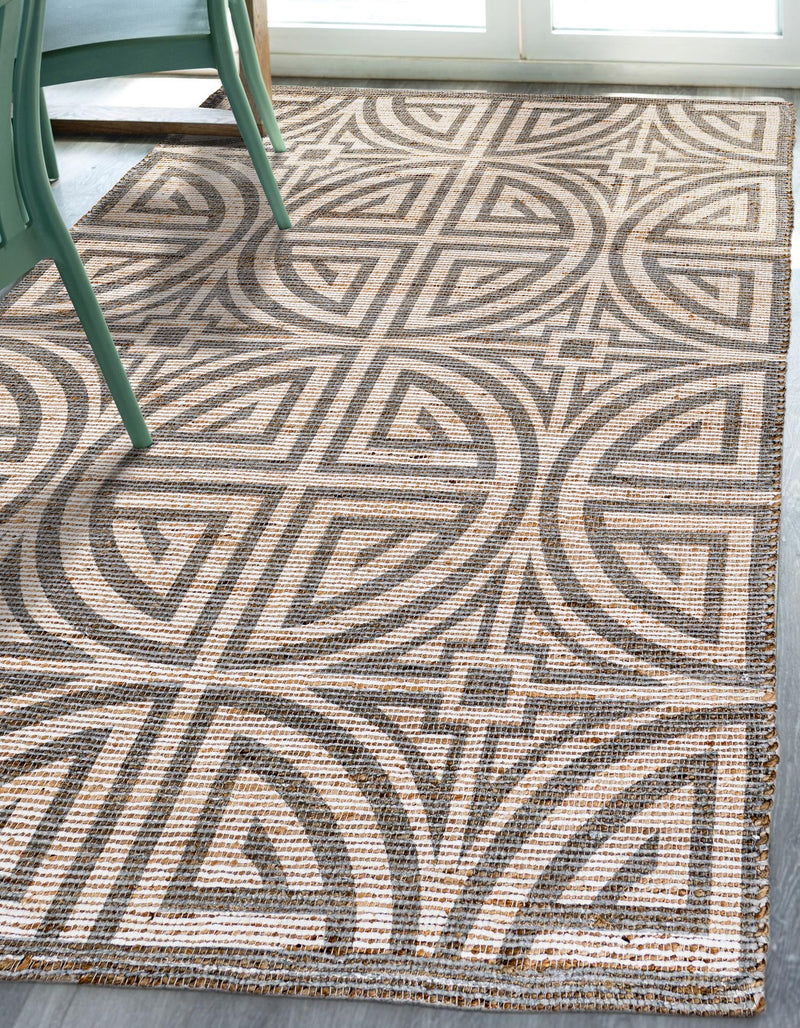 Desert Weave Jute Collection Area Rug -  Thar Rectangle Gray and Ivory  lifestyle 16