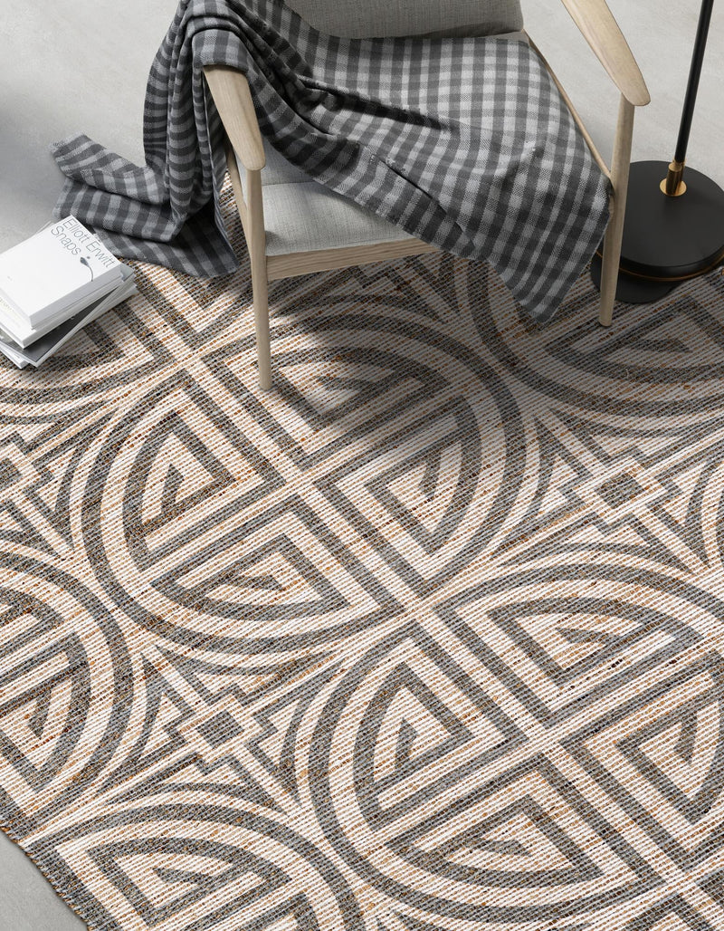 Desert Weave Jute Collection Area Rug -  Thar Rectangle Gray and Ivory  lifestyle 20