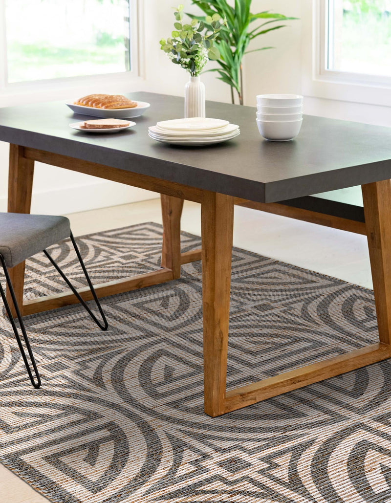 Desert Weave Jute Collection Area Rug -  Thar Rectangle Gray and Ivory  lifestyle 40
