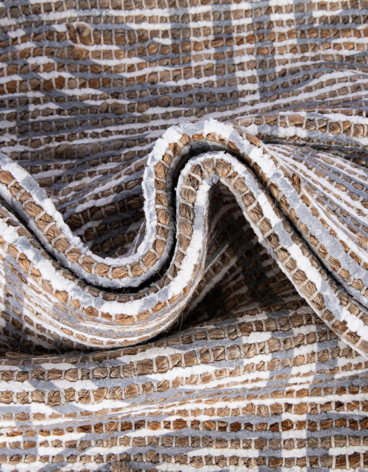 Desert Weave Jute Collection Area Rug -  Thar Rectangle Gray and Ivory  lifestyle 60