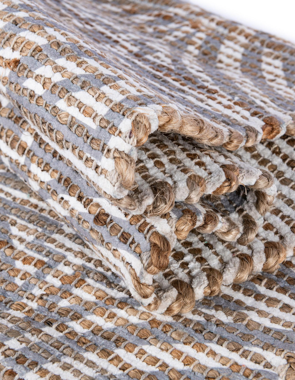 Desert Weave Jute Collection Area Rug -  Thar Rectangle Gray and Ivory  lifestyle 80