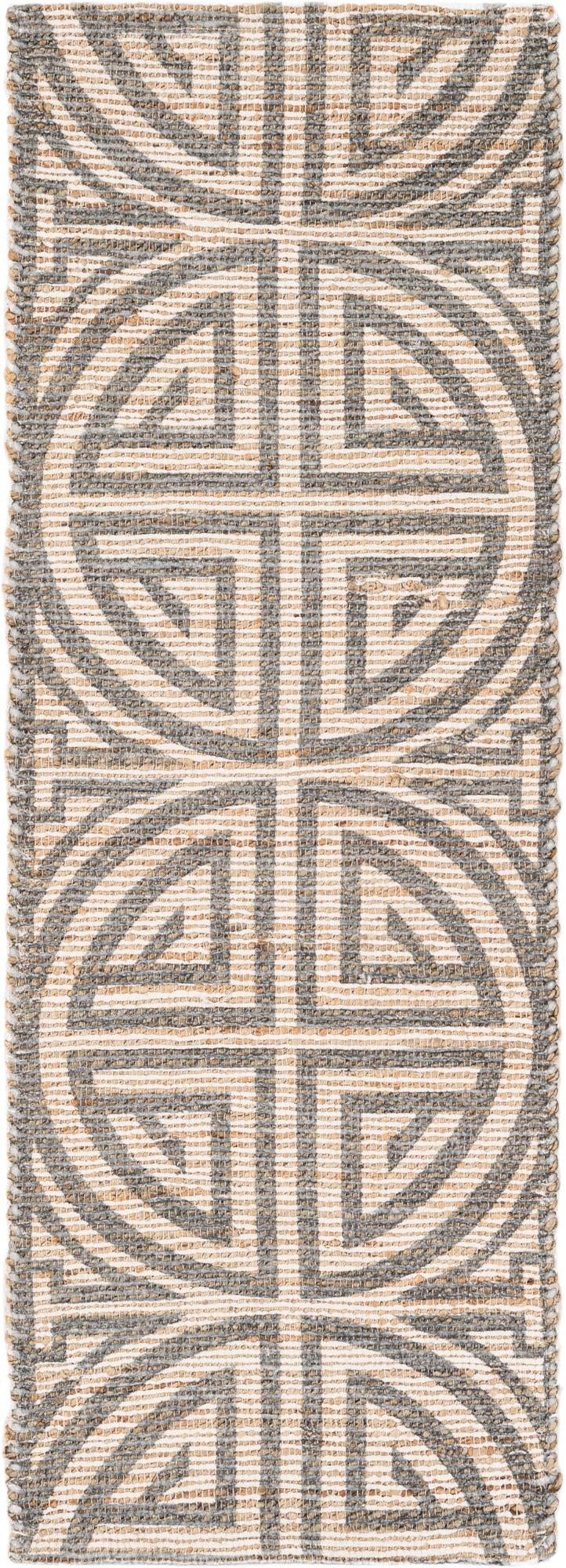 Savannah Threads Collection Area Rug -  Thar Runner Ivory and Gray  lifestyle 134