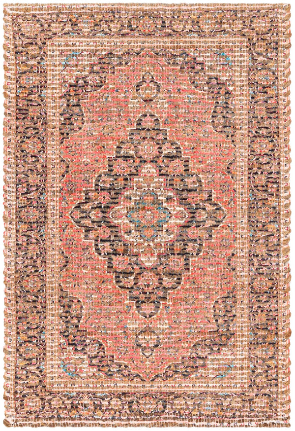 Desert Weave Jute Collection Area Rug -  Chihuahuan Rectangle Red Main