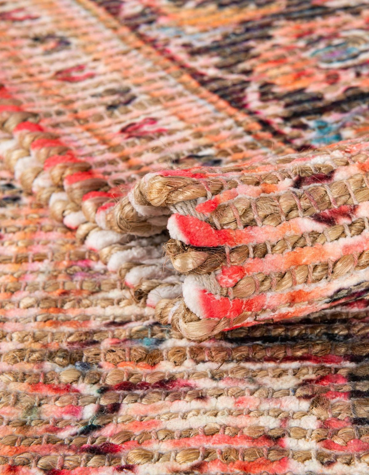 Desert Weave Jute Collection Area Rug -  Chihuahuan Rectangle Red  lifestyle 13