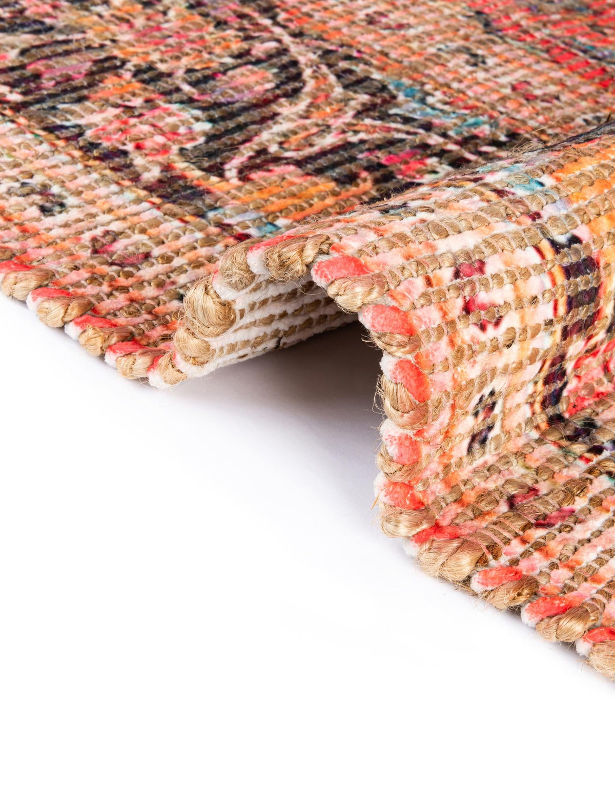 Desert Weave Jute Collection Area Rug -  Chihuahuan Rectangle Red  lifestyle 17