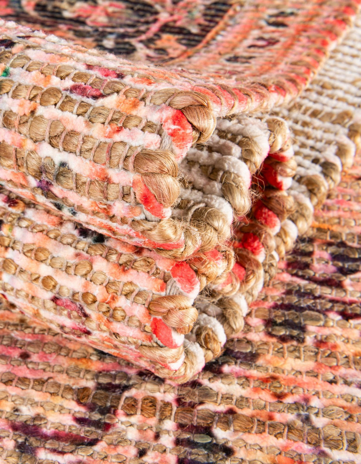 Desert Weave Jute Collection Area Rug -  Chihuahuan Rectangle Red  lifestyle 20
