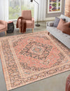 Desert Weave Jute Collection Area Rug -  Chihuahuan Square Red  lifestyle 25