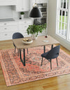 Desert Weave Jute Collection Area Rug -  Chihuahuan Square Red  lifestyle 31
