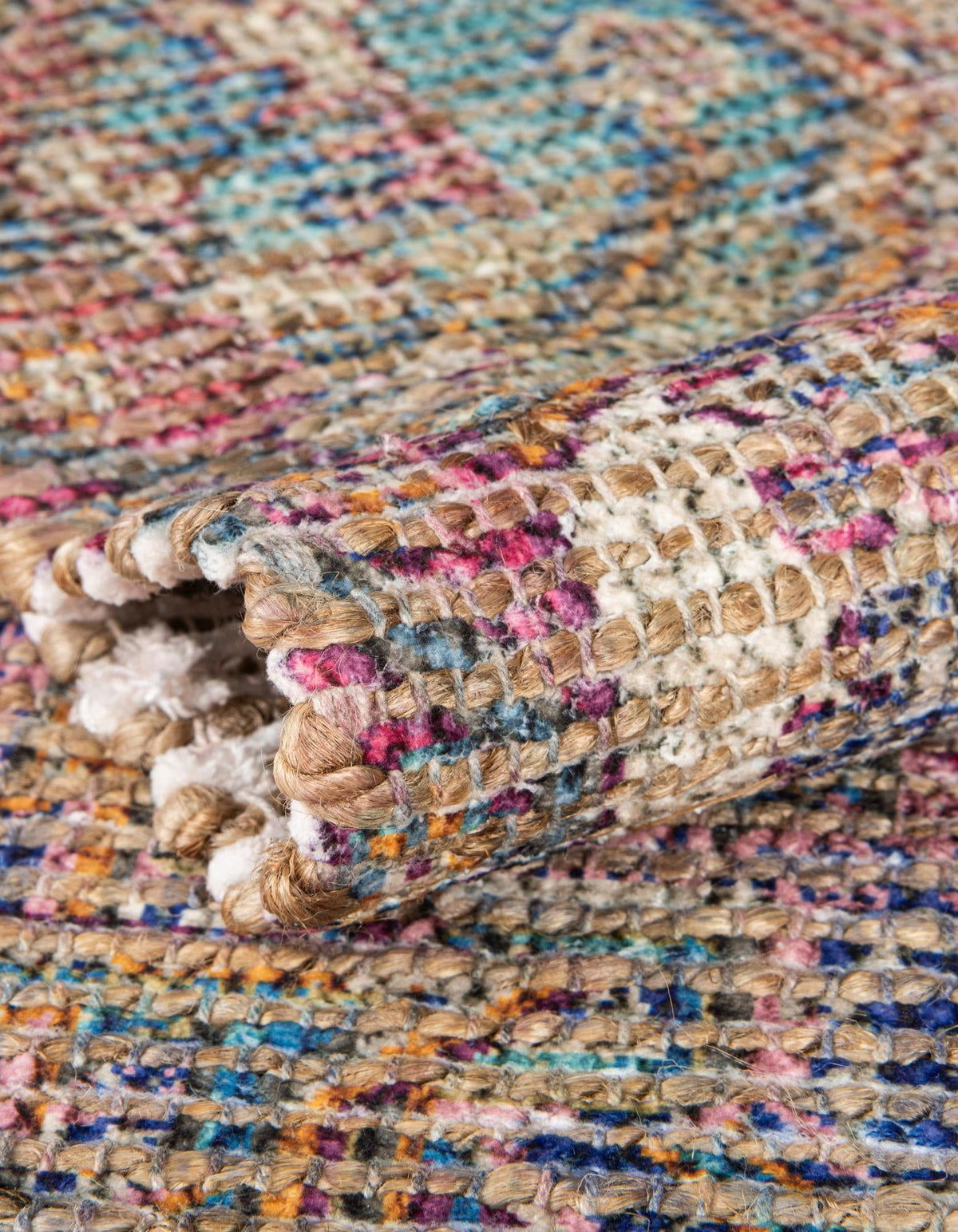 Desert Weave Jute Collection Area Rug -  Karoo Rectangle Antique Red and Blue  lifestyle 13
