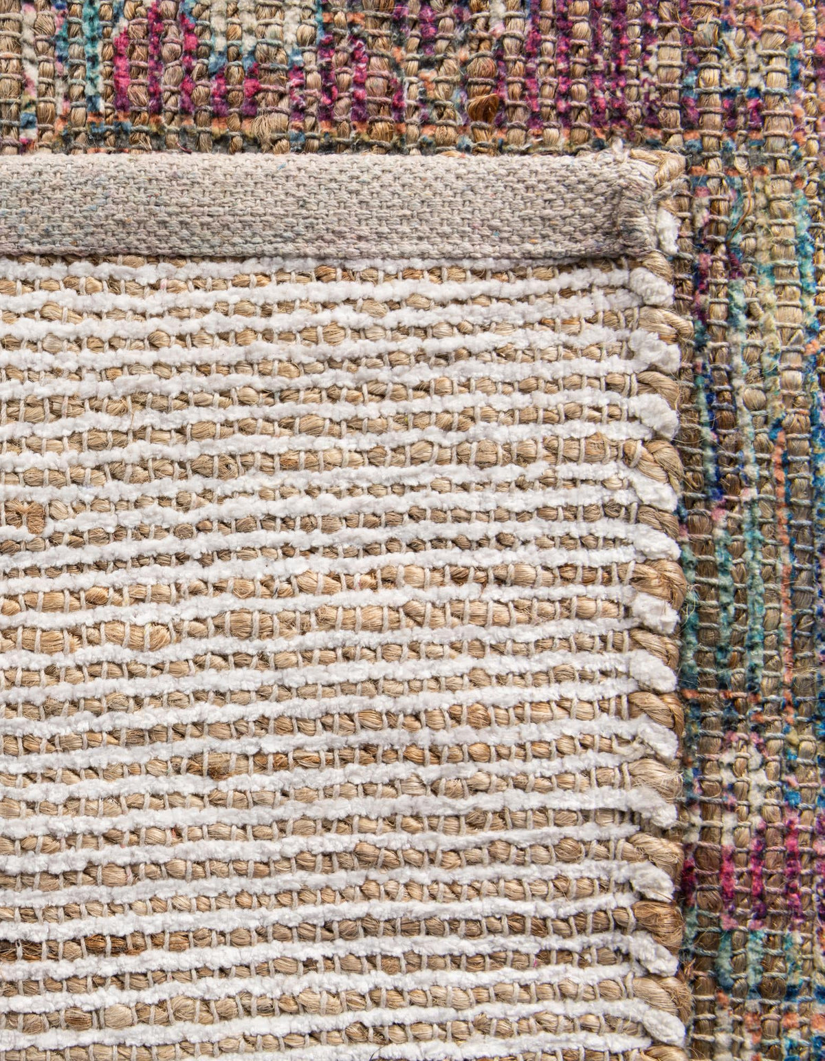 Desert Weave Jute Collection Area Rug -  Karoo Rectangle Antique Red and Blue  lifestyle 16