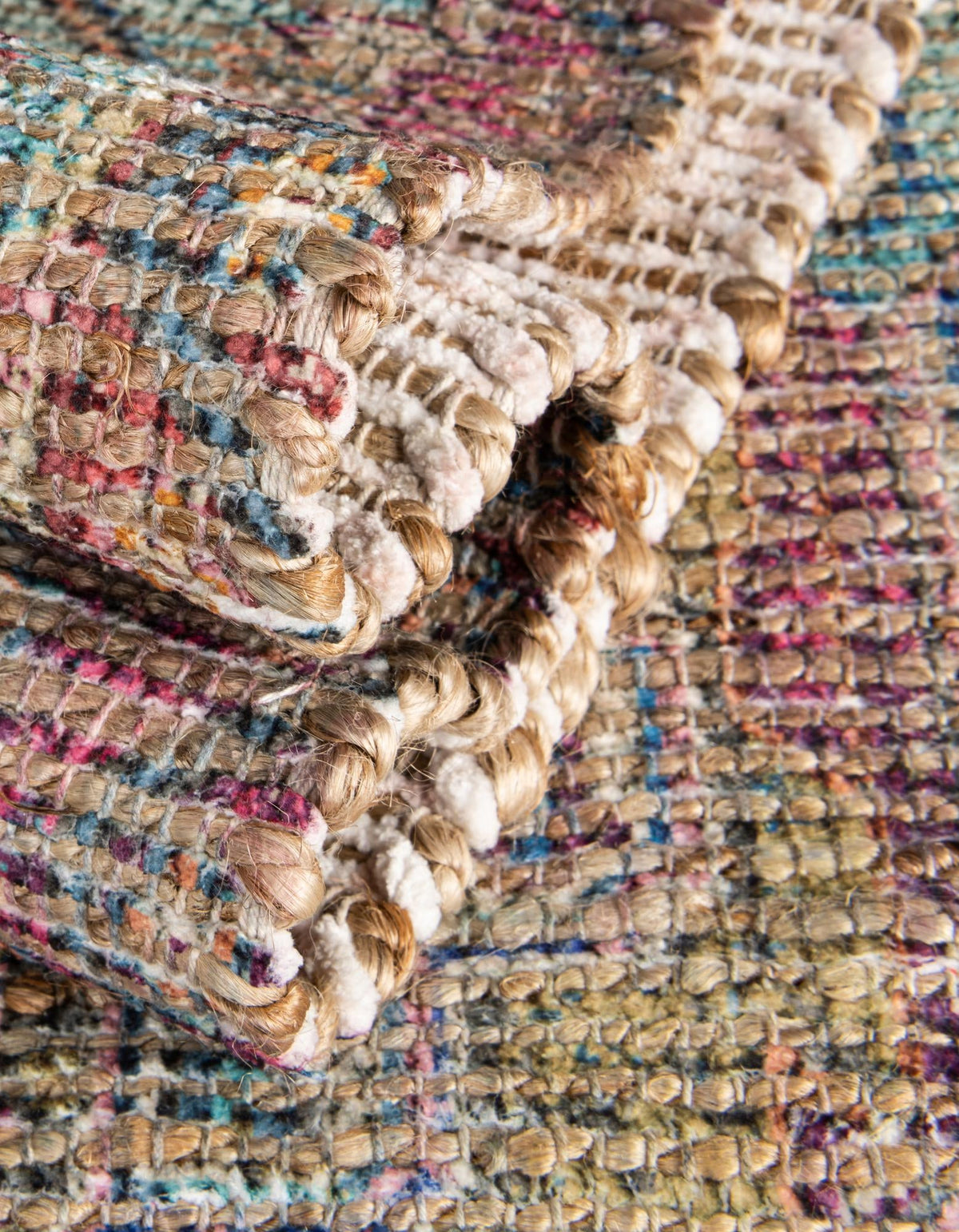 Desert Weave Jute Collection Area Rug -  Karoo Rectangle Antique Red and Blue  lifestyle 20