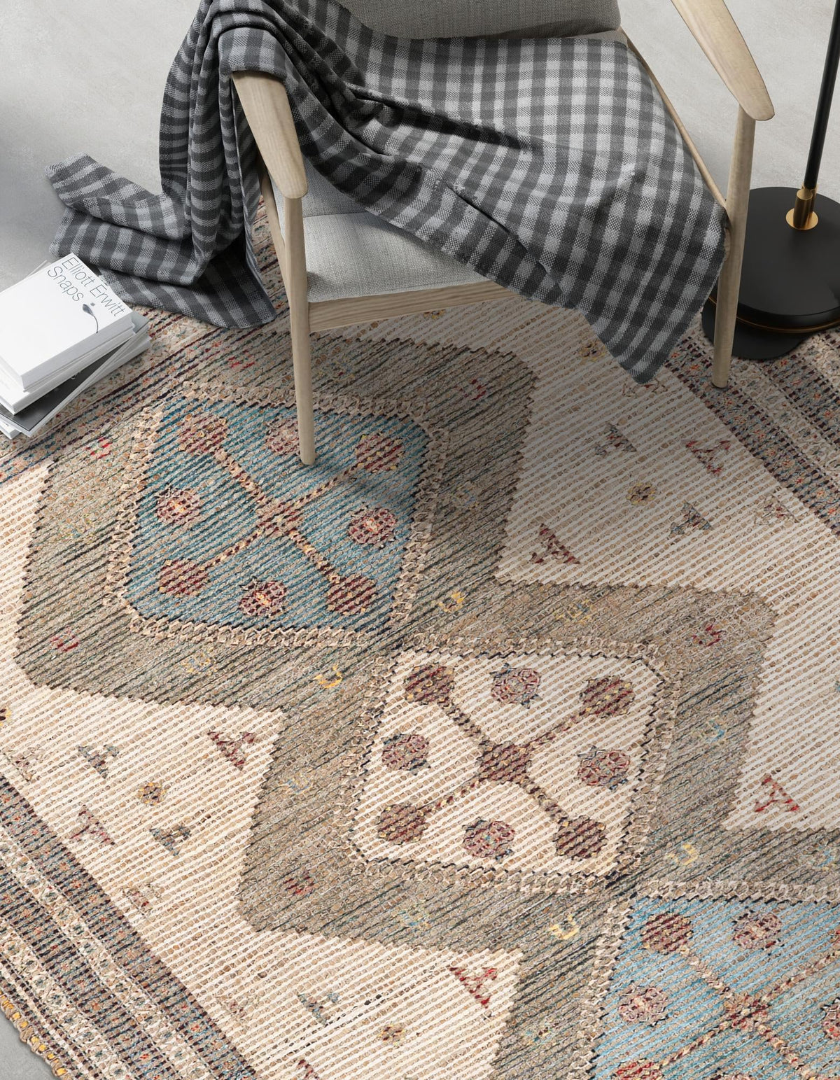Desert Weave Jute Collection Area Rug -  Pampas Rectangle Beige  lifestyle 6
