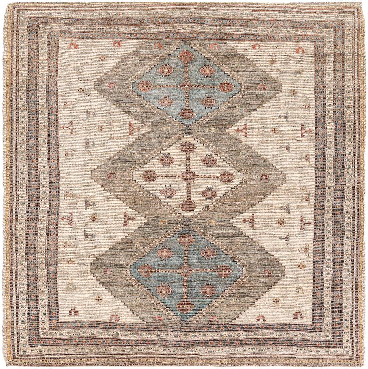 Desert Weave Jute Collection Area Rug -  Pampas Square Beige  lifestyle 23