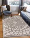 Desert Weave Jute Collection Area Rug -  Serengeti Rectangle Charcoal and Ivory  lifestyle 2