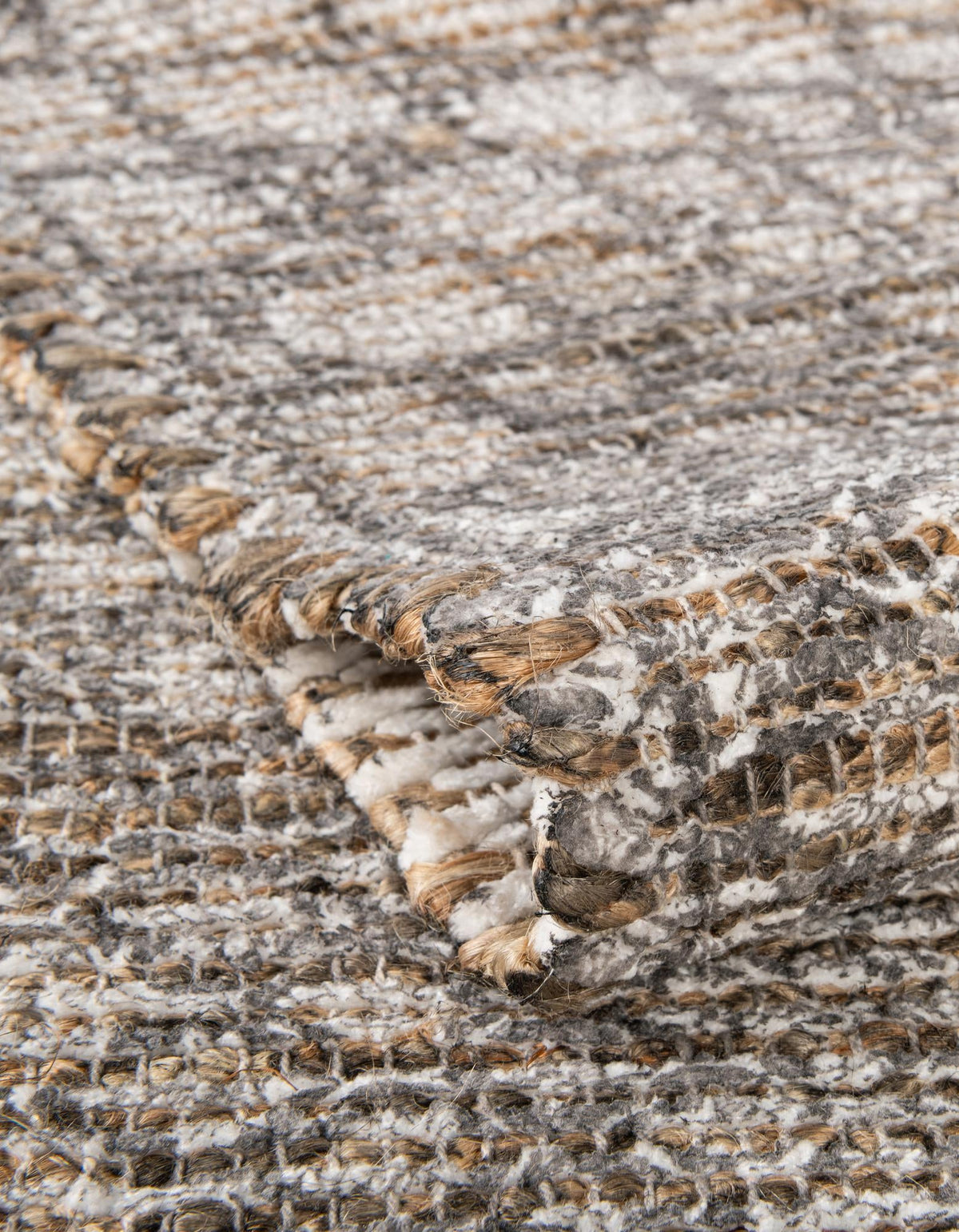 Desert Weave Jute Collection Area Rug -  Serengeti Rectangle Charcoal and Ivory  lifestyle 13