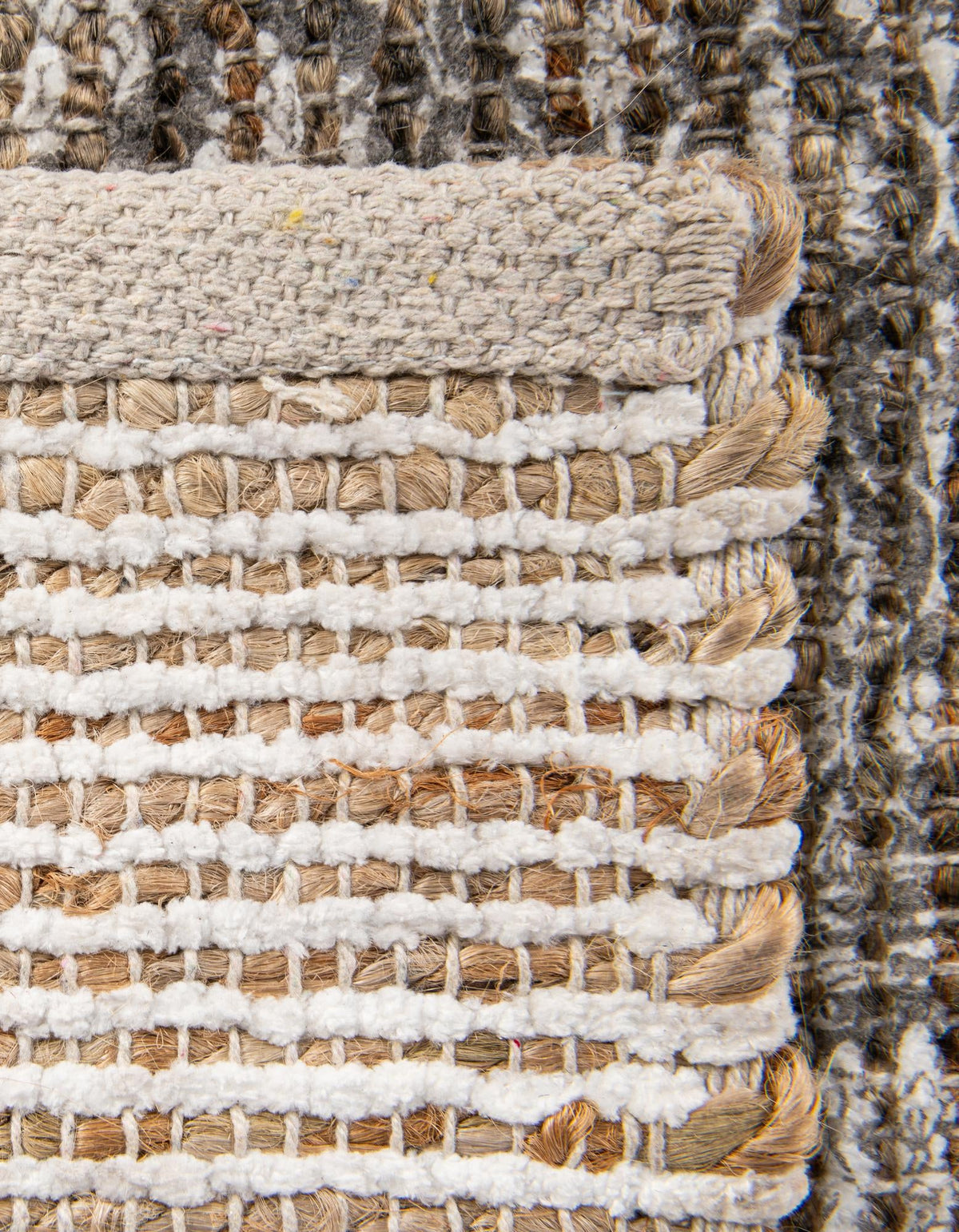 Desert Weave Jute Collection Area Rug -  Serengeti Rectangle Charcoal and Ivory  lifestyle 16