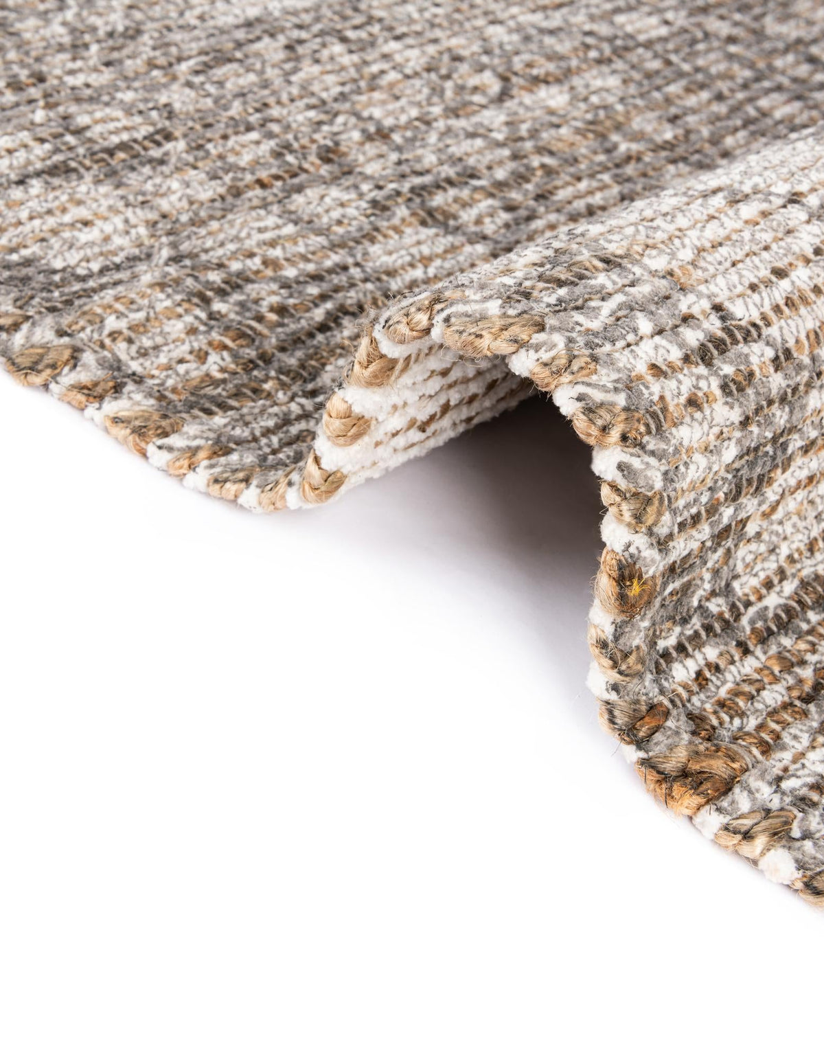 Desert Weave Jute Collection Area Rug -  Serengeti Rectangle Charcoal and Ivory  lifestyle 17