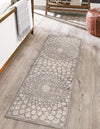 Desert Weave Jute Collection Area Rug -  Serengeti Runner Charcoal and Ivory  lifestyle 28
