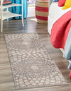 Desert Weave Jute Collection Area Rug -  Serengeti Runner Charcoal and Ivory  lifestyle 36