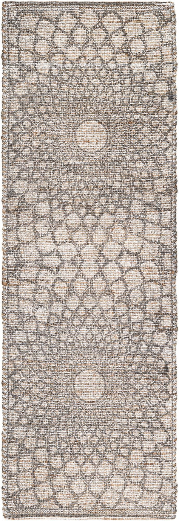 Desert Weave Jute Collection Area Rug -  Serengeti Runner Charcoal and Ivory  lifestyle 22