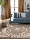 Desert Weave Jute Collection Area Rug -  Serengeti Square Charcoal and Ivory  lifestyle 25