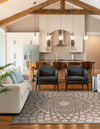 Desert Weave Jute Collection Area Rug -  Serengeti Square Charcoal and Ivory  lifestyle 29