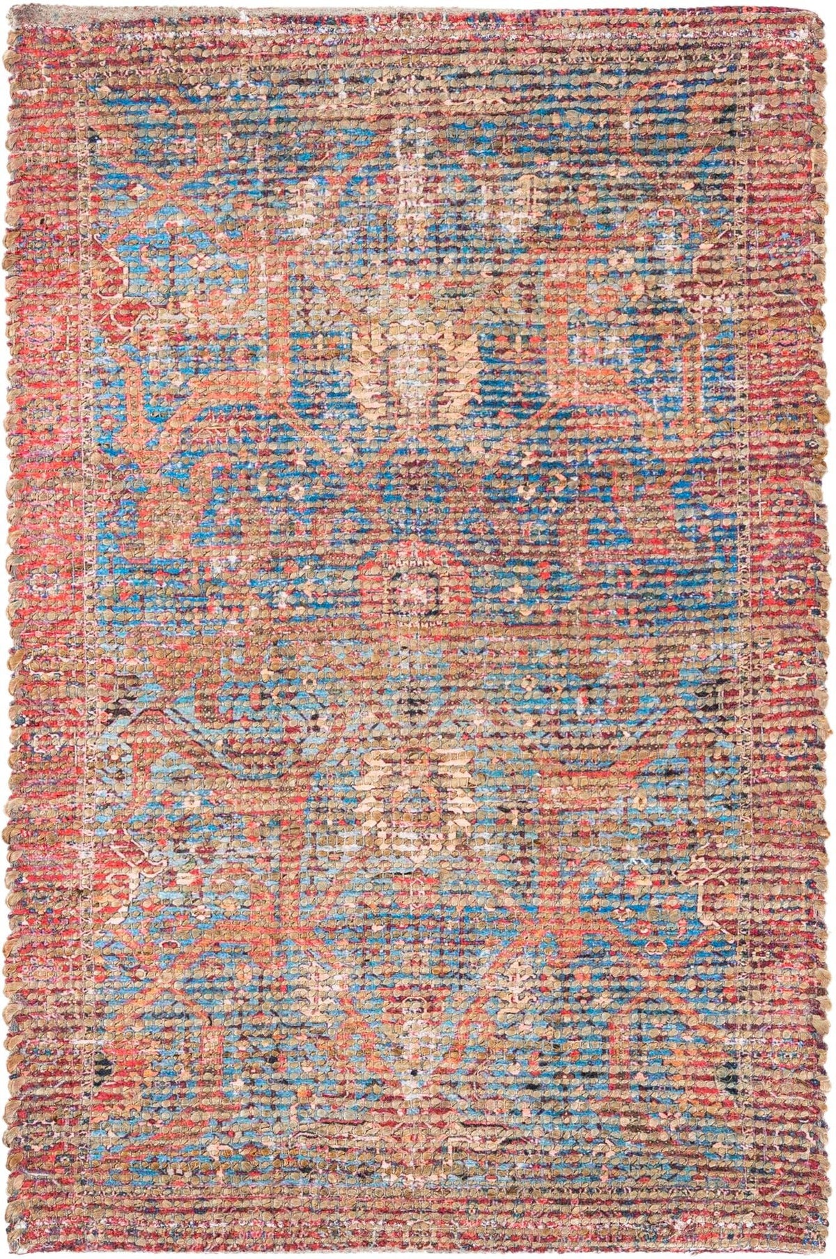 Desert Weave Jute Collection Area Rug -  Patagonian Rectangle Antique Blue Main
