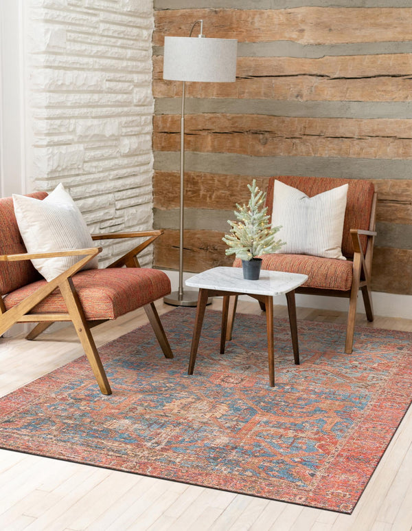 Desert Weave Jute Collection Area Rug -  Patagonian Rectangle Antique Blue  lifestyle 10