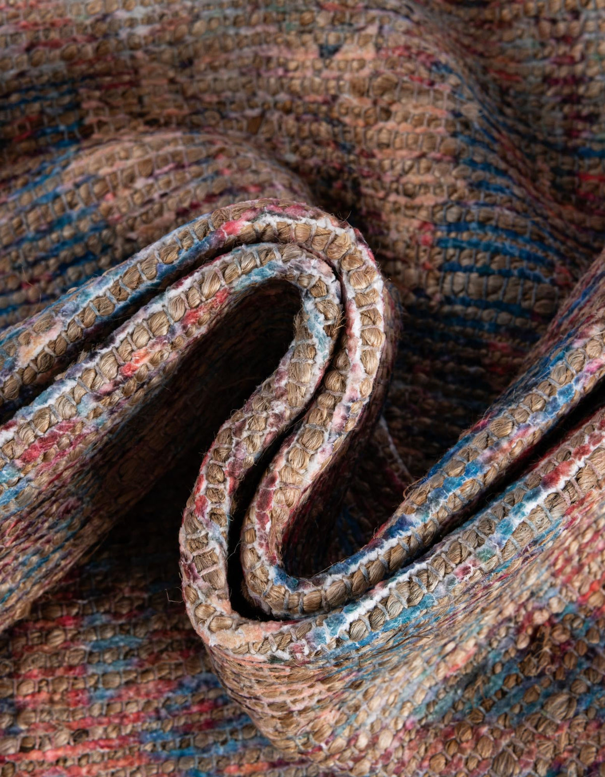 Desert Weave Jute Collection Area Rug -  Patagonian Rectangle Antique Blue  lifestyle 15