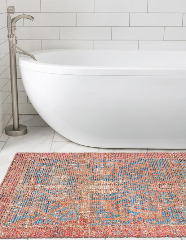 Desert Weave Jute Collection Area Rug -  Patagonian Runner Antique Blue  lifestyle 28
