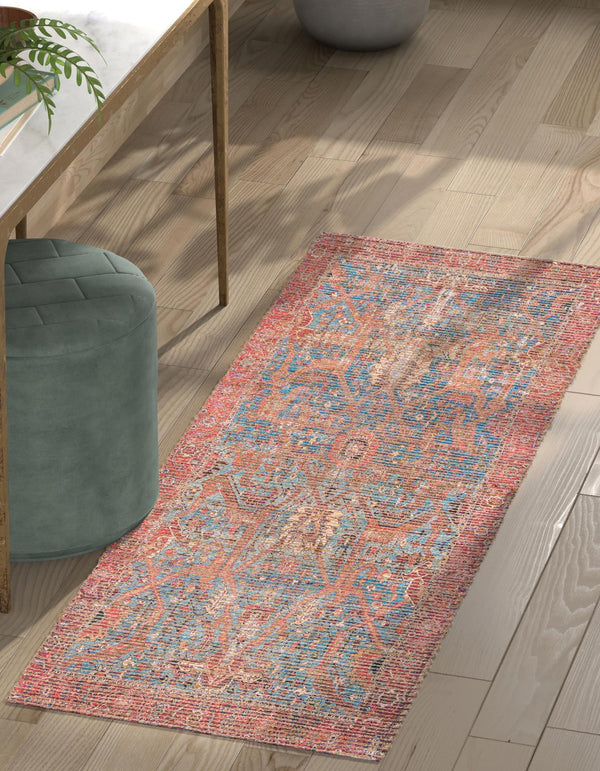 Desert Weave Jute Collection Area Rug -  Patagonian Runner Antique Blue  lifestyle 36