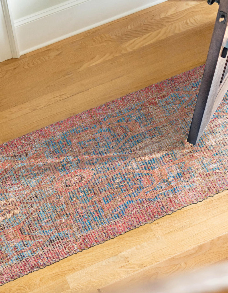 Desert Weave Jute Collection Area Rug -  Patagonian Runner Antique Blue  lifestyle 40