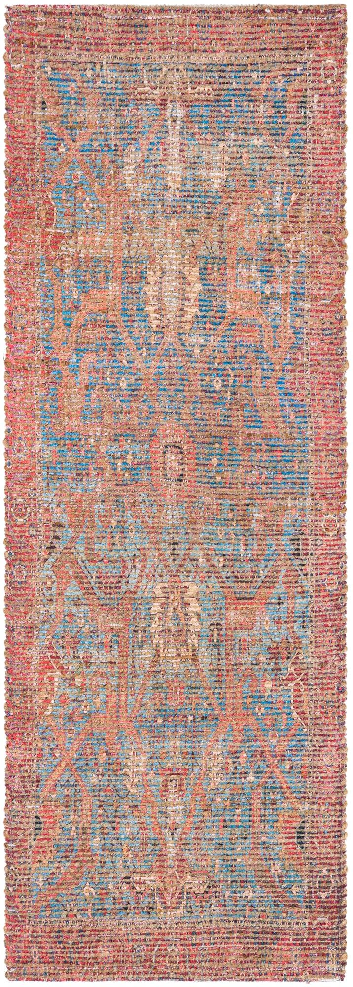 Desert Weave Jute Collection Area Rug -  Patagonian Runner Antique Blue  lifestyle 22
