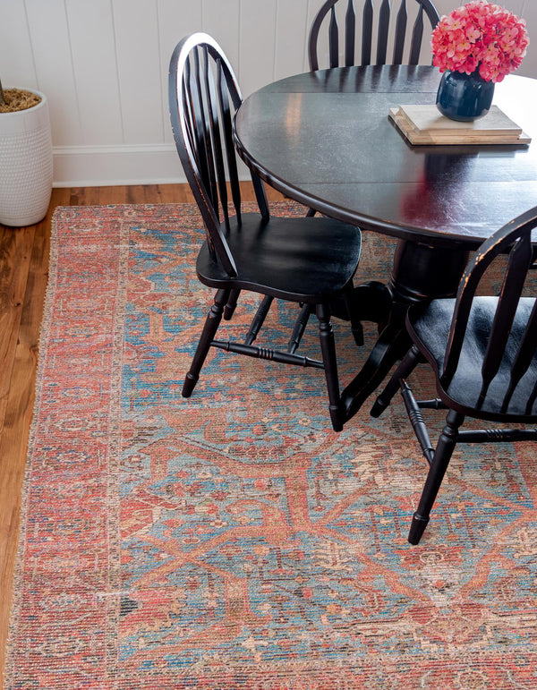 Desert Weave Jute Collection Area Rug -  Patagonian Square Antique Blue  lifestyle 37