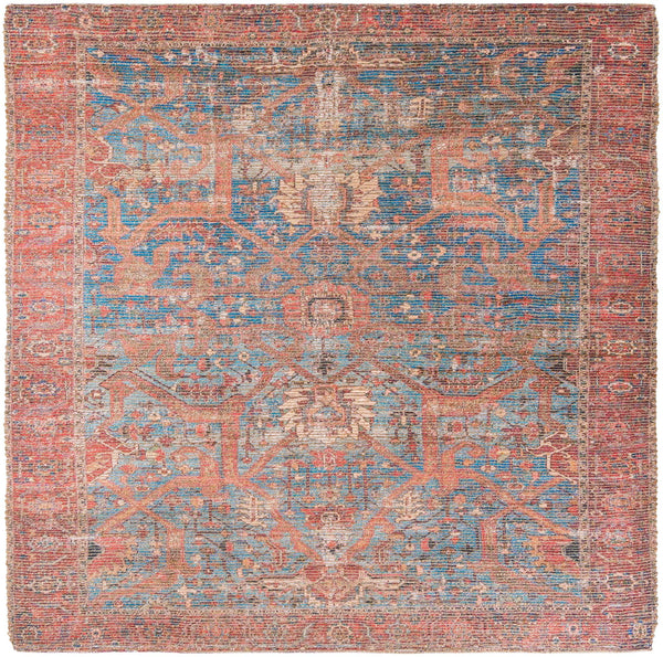 Desert Weave Jute Collection Area Rug -  Patagonian Square Antique Blue  lifestyle 23