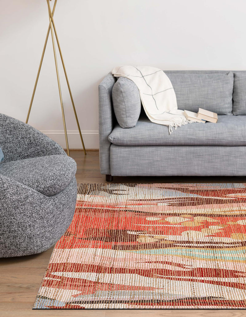 Desert Weave Jute Collection Area Rug -  Taklamakan Rectangle Multi  lifestyle 3