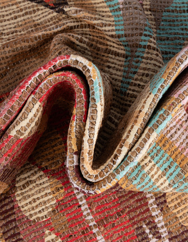Desert Weave Jute Collection Area Rug -  Taklamakan Rectangle Multi  lifestyle 15